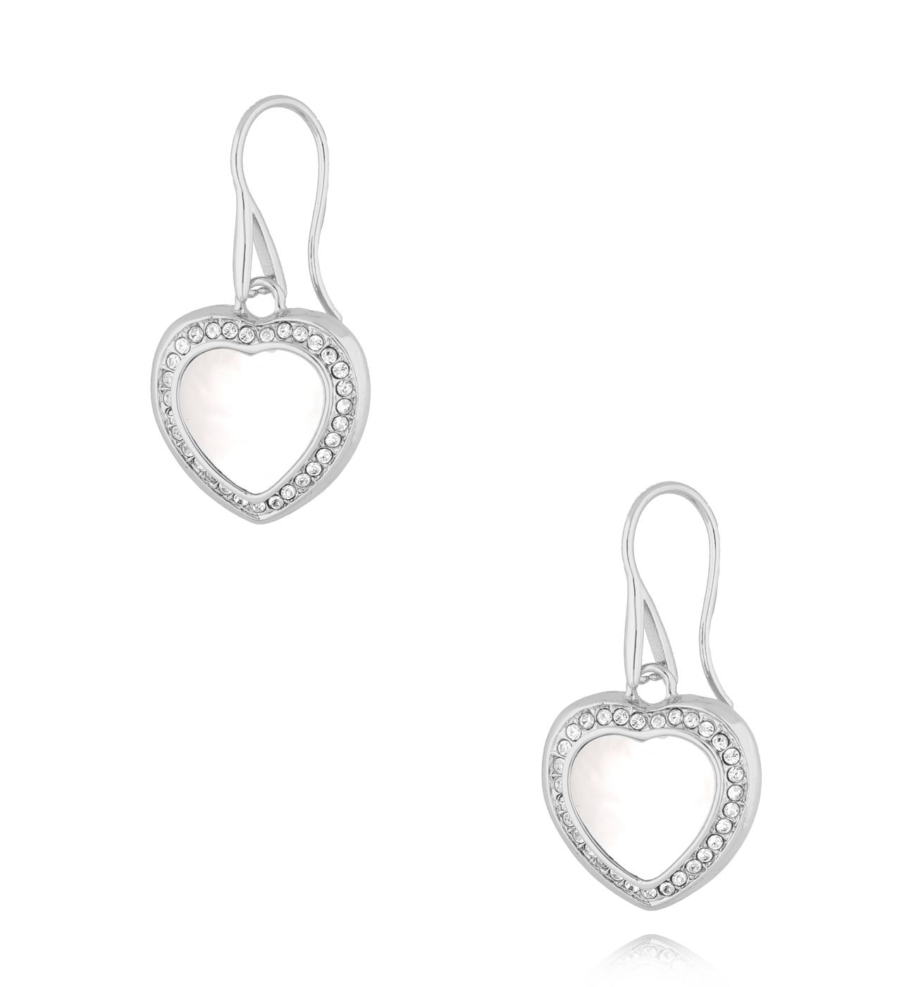 Kolczyki srebrne z sercami Beauvais - By Dziubeka