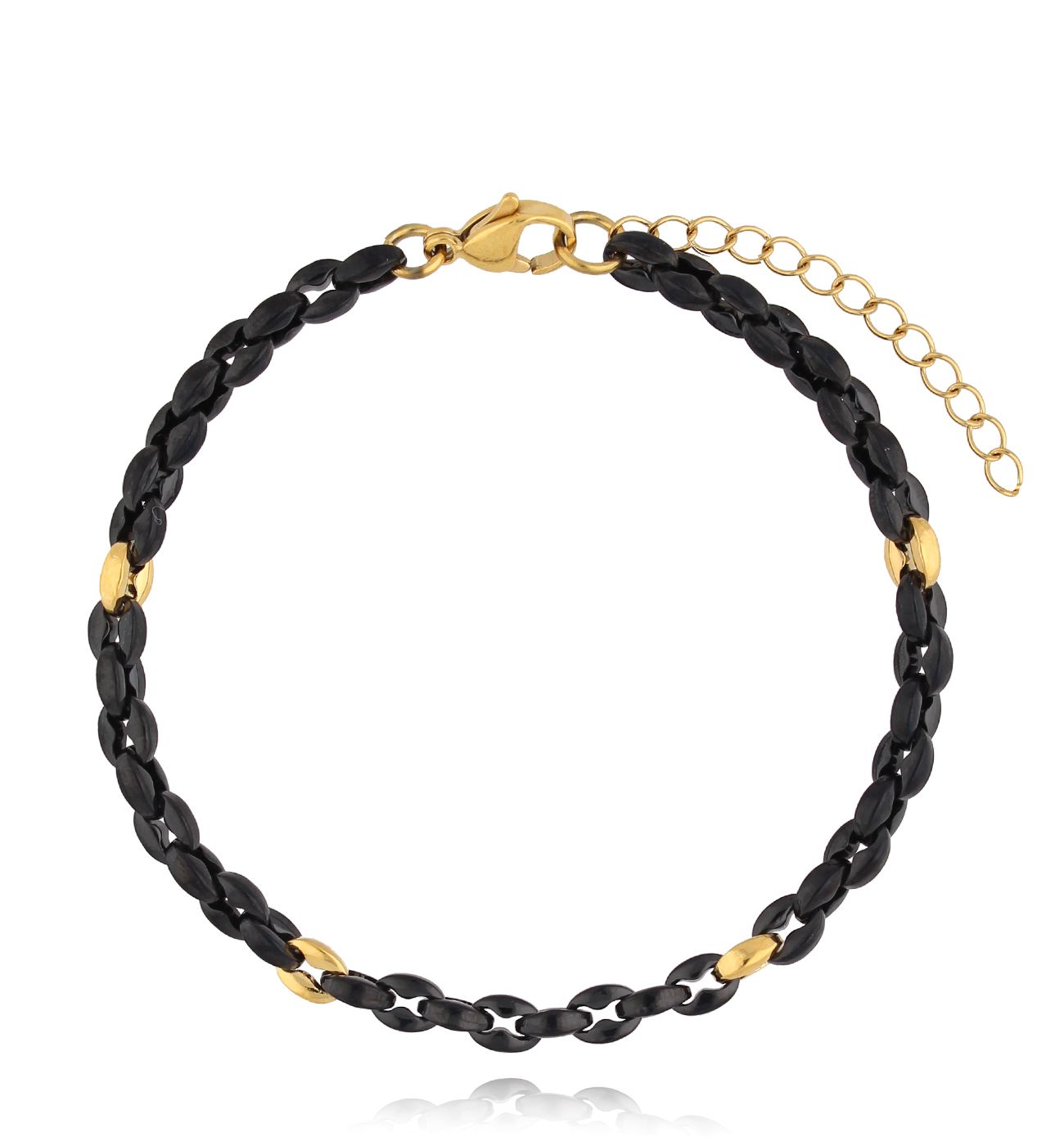 Bransoletka męska z czarnym łańcuchem Wilfred BMITC0795