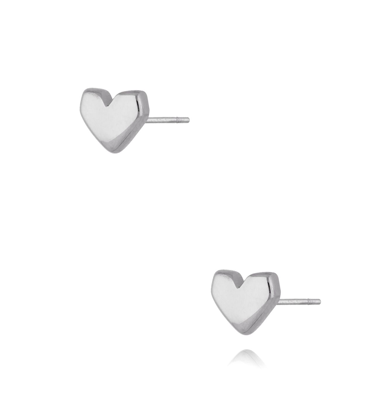 Kolczyki srebrne serca Loving - By Dziubeka