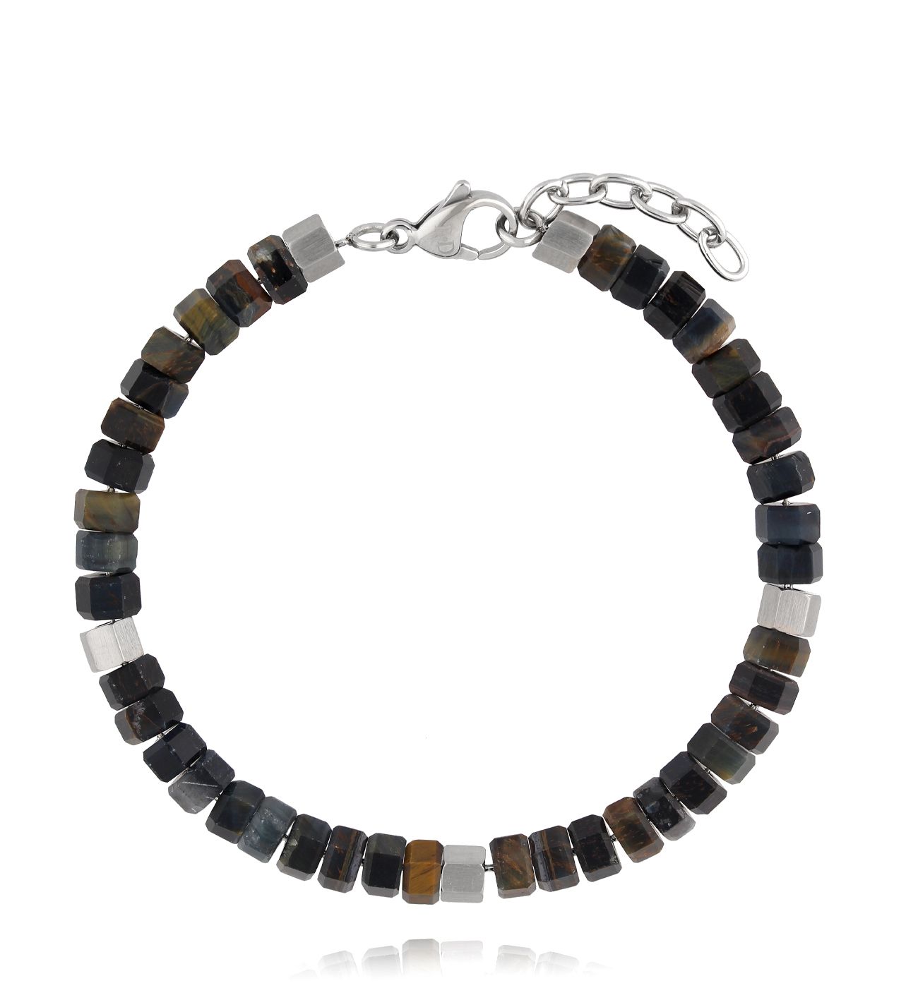 Bransoletka męska z jaspisami 11 - By Dziubeka