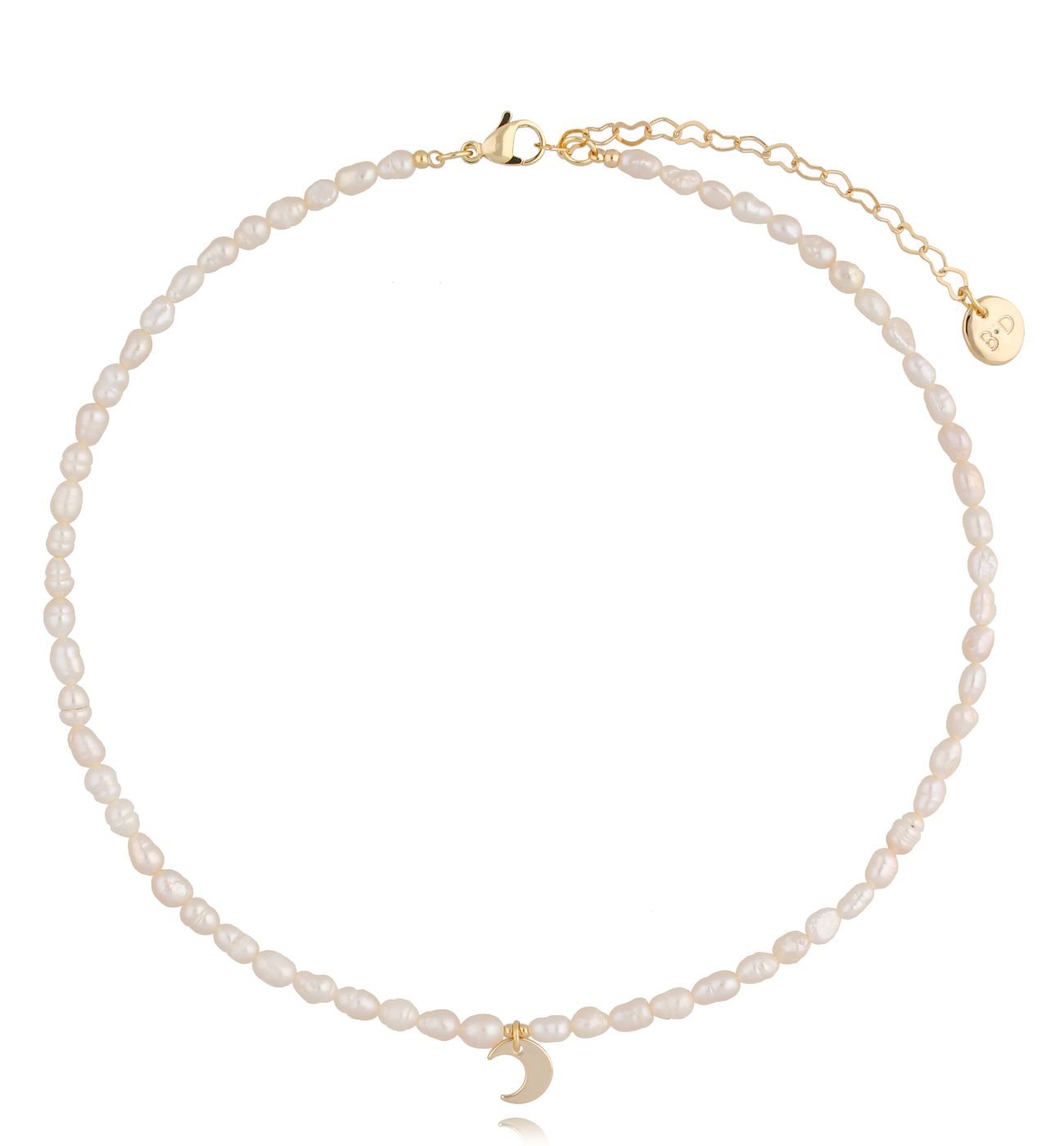 Naszyjnik z perłami księżycem - By Dziubeka