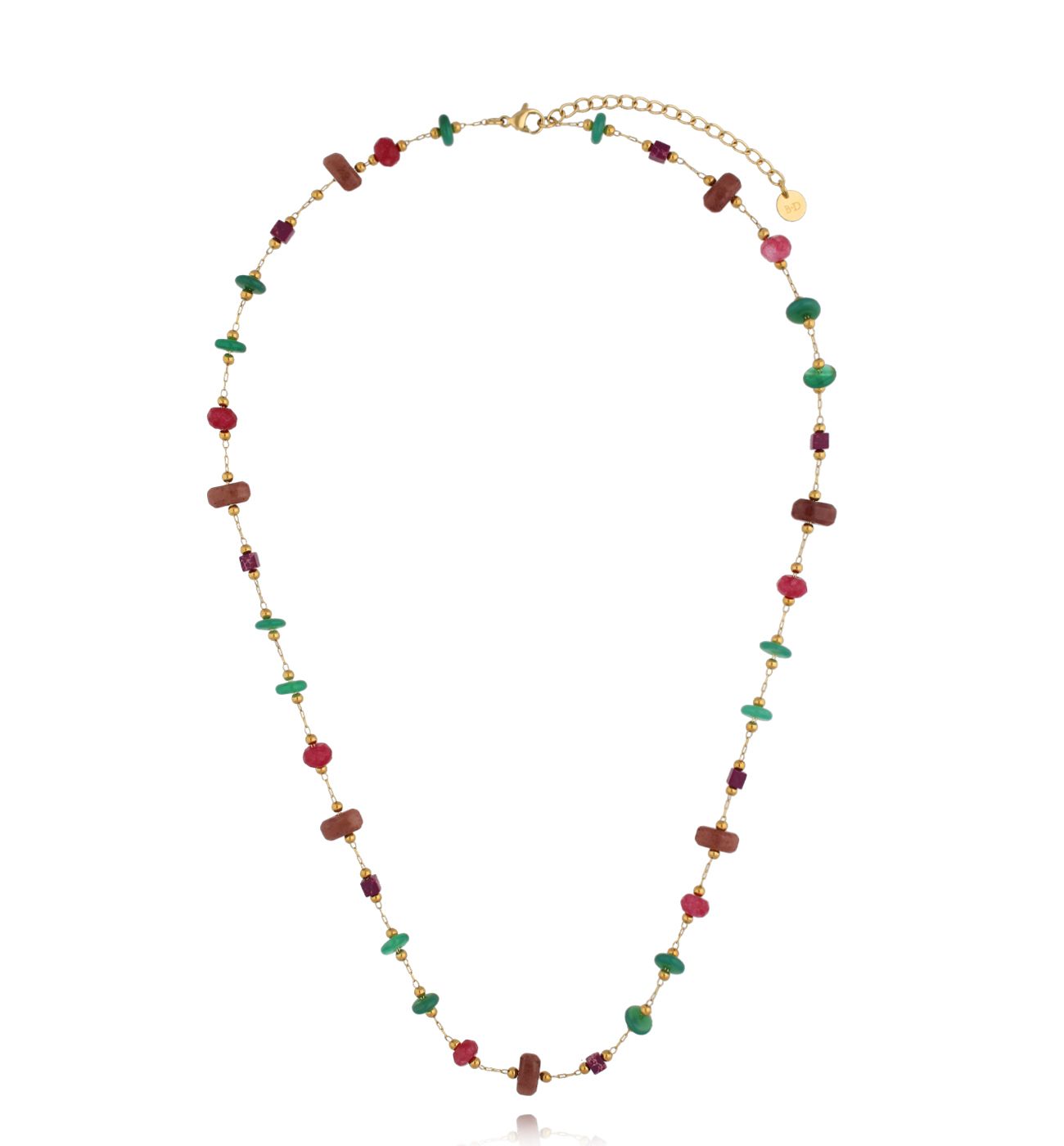 Naszyjnik kolorowy z kamieniami NSC0584