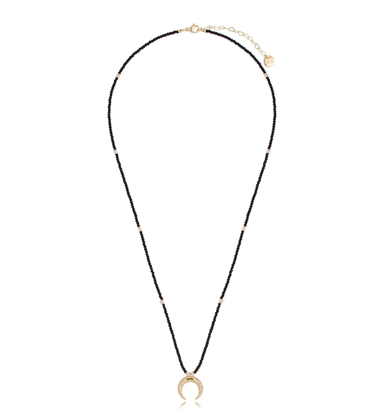 Naszyjnik czarny z księżycem Shining Beauty - By Dziubeka