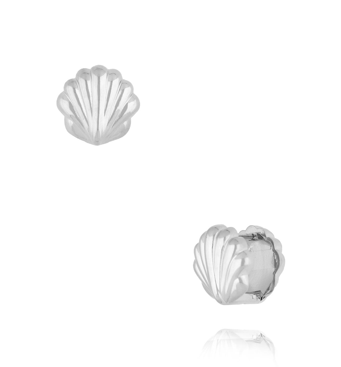 Kolczyki z muszlą srebrne Cuore del Mare - By Dziubeka