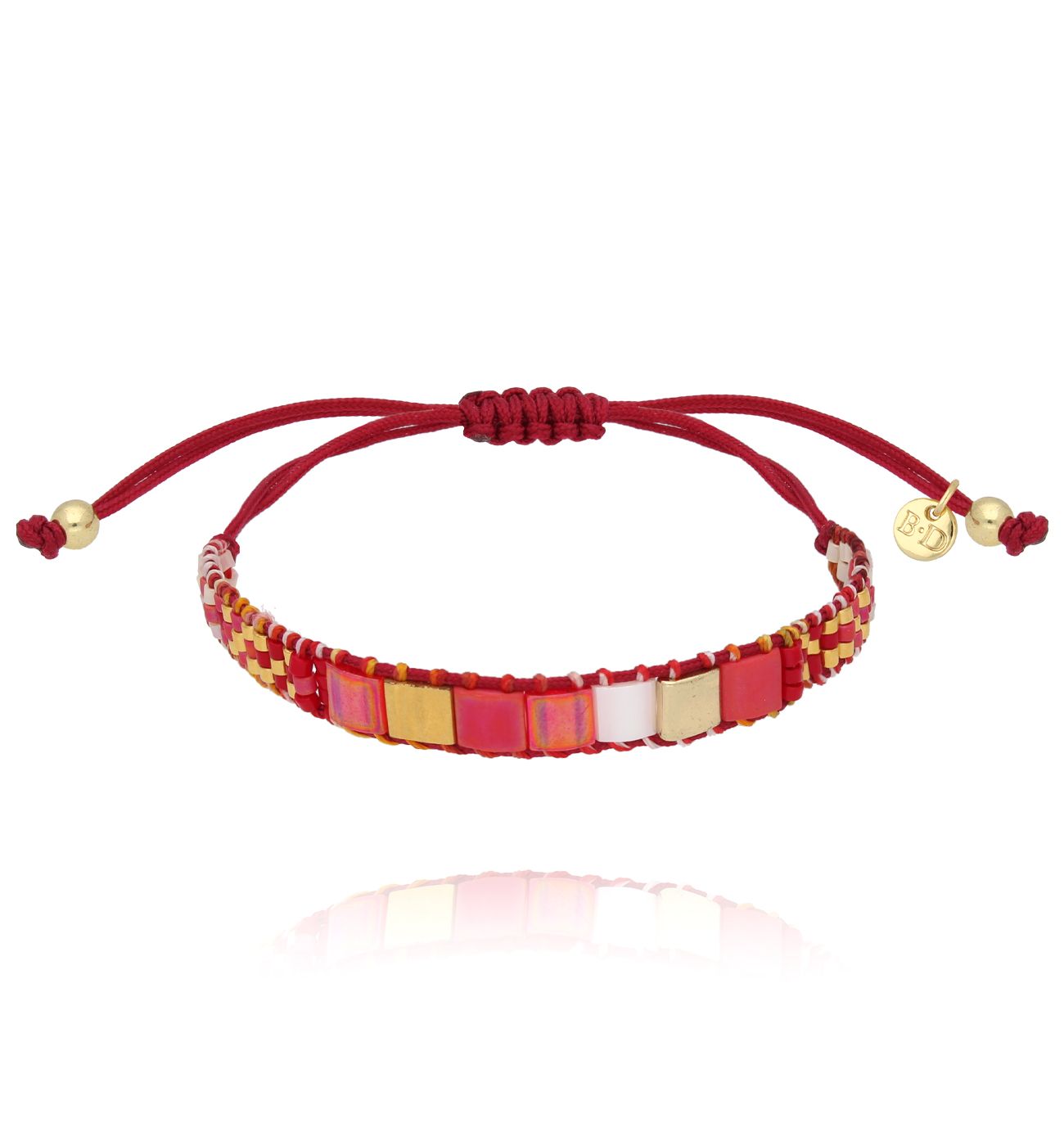 Bransoletka czerwono złota Yummy - By Dziubeka