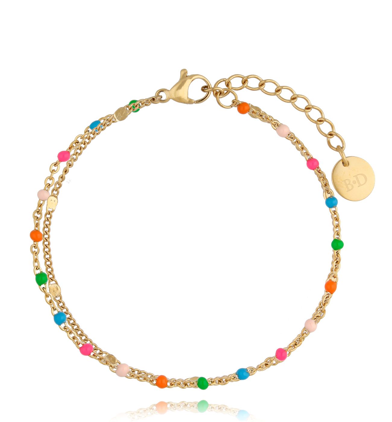 Bransoletka podwójna z kolorową emalią Summer Time BSC1363