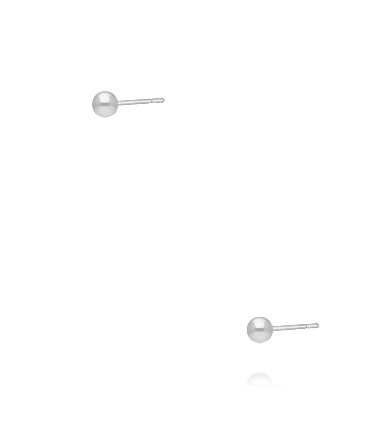 Kolczyki sztyfty kulki srebrne KCA0071 - By Dziubeka