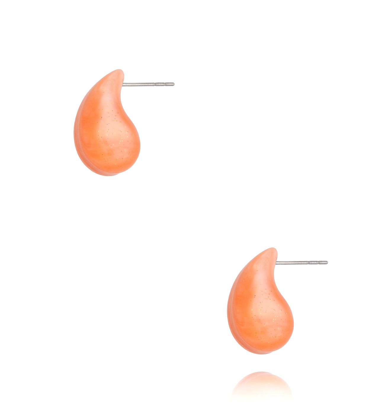 Kolczyki pomarańczowe krople małe Titim KZA0273
