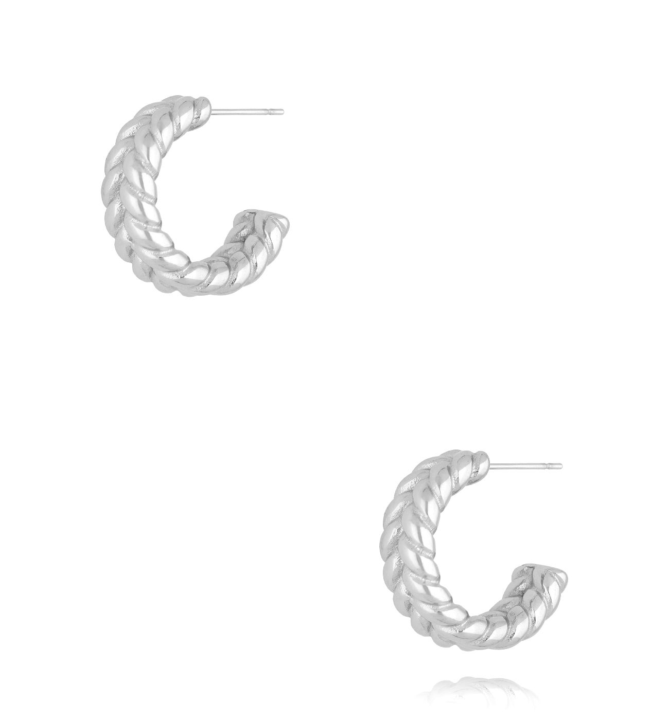 Kolczyki okrągłe srebrne KRG1086