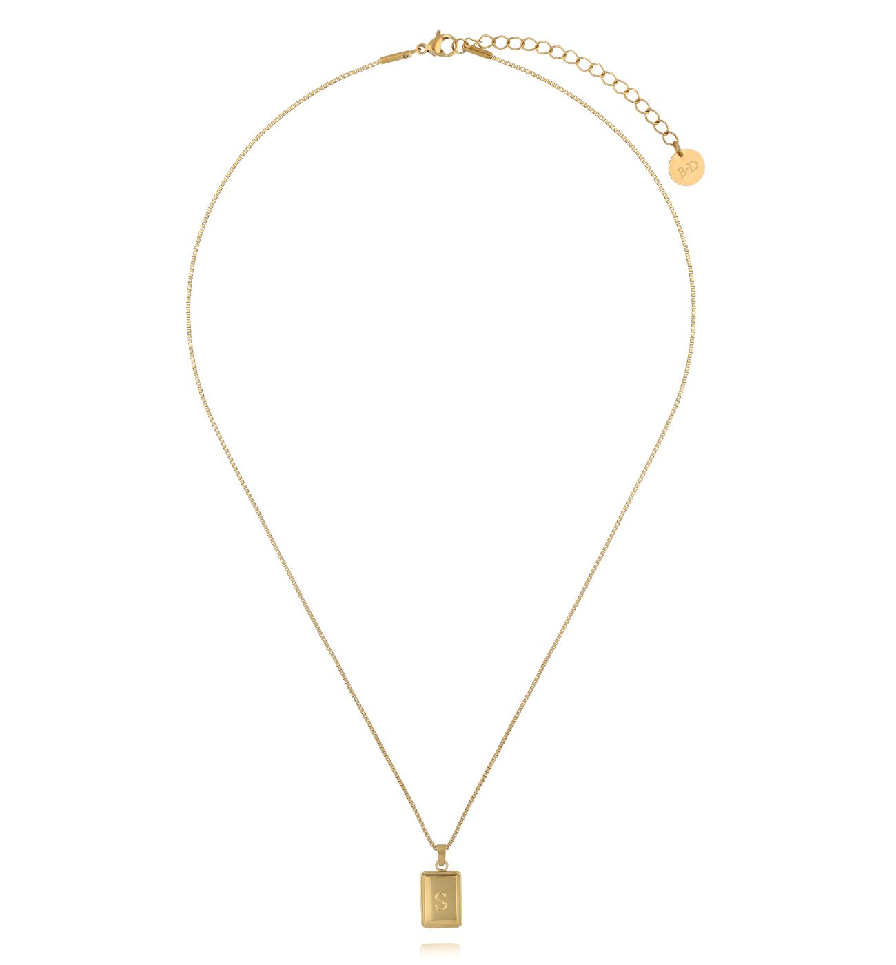 Naszyjnik z literką S złoty - By Dziubeka