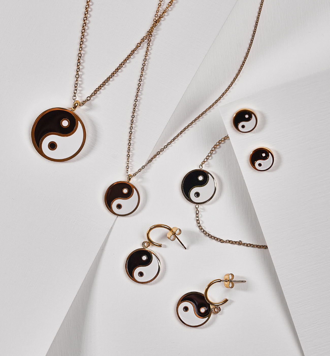 Naszyjnik złoty Yin and yang - By Dziubeka