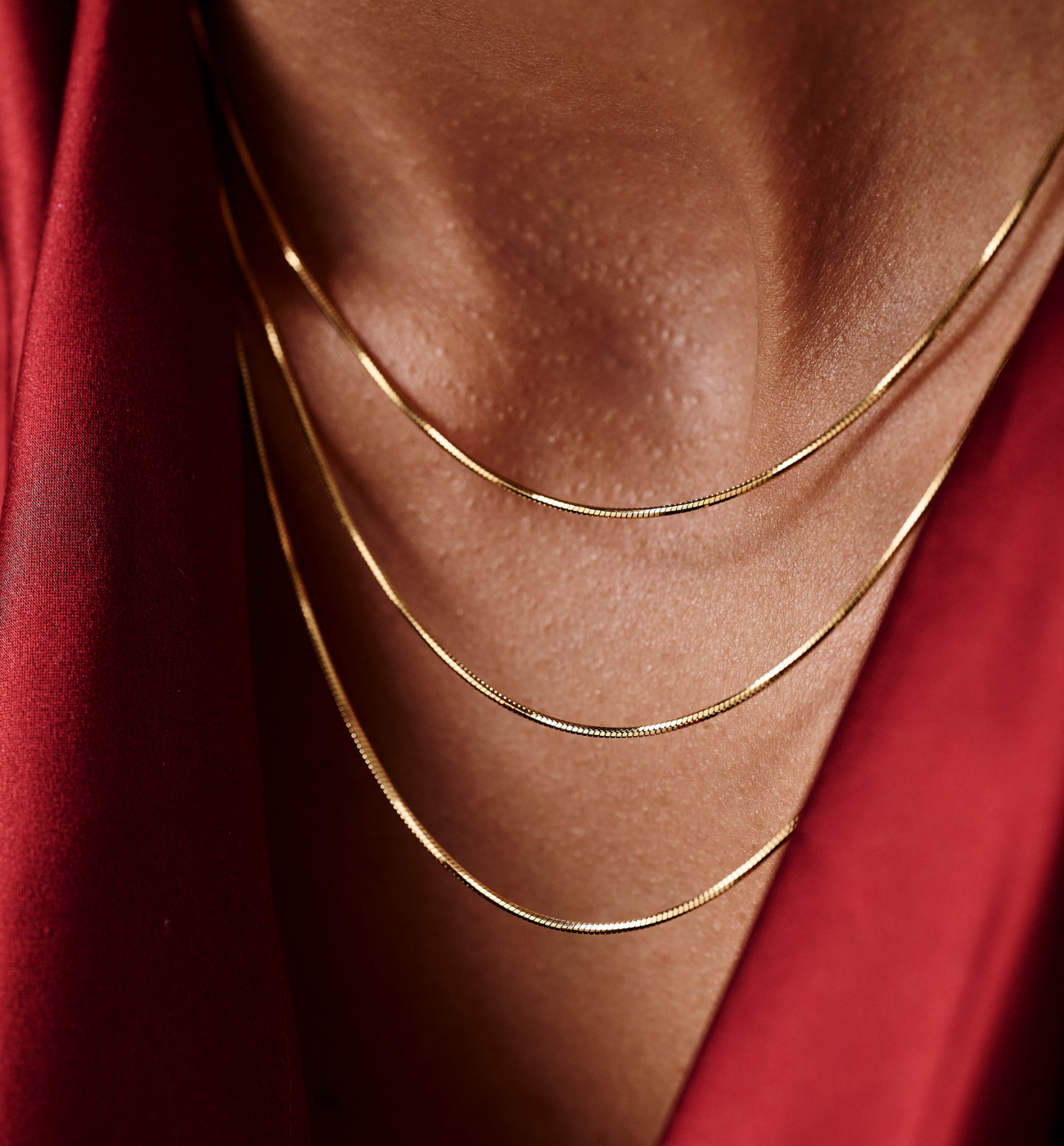 Naszyjnik potrójny typu snake chain NSY0625