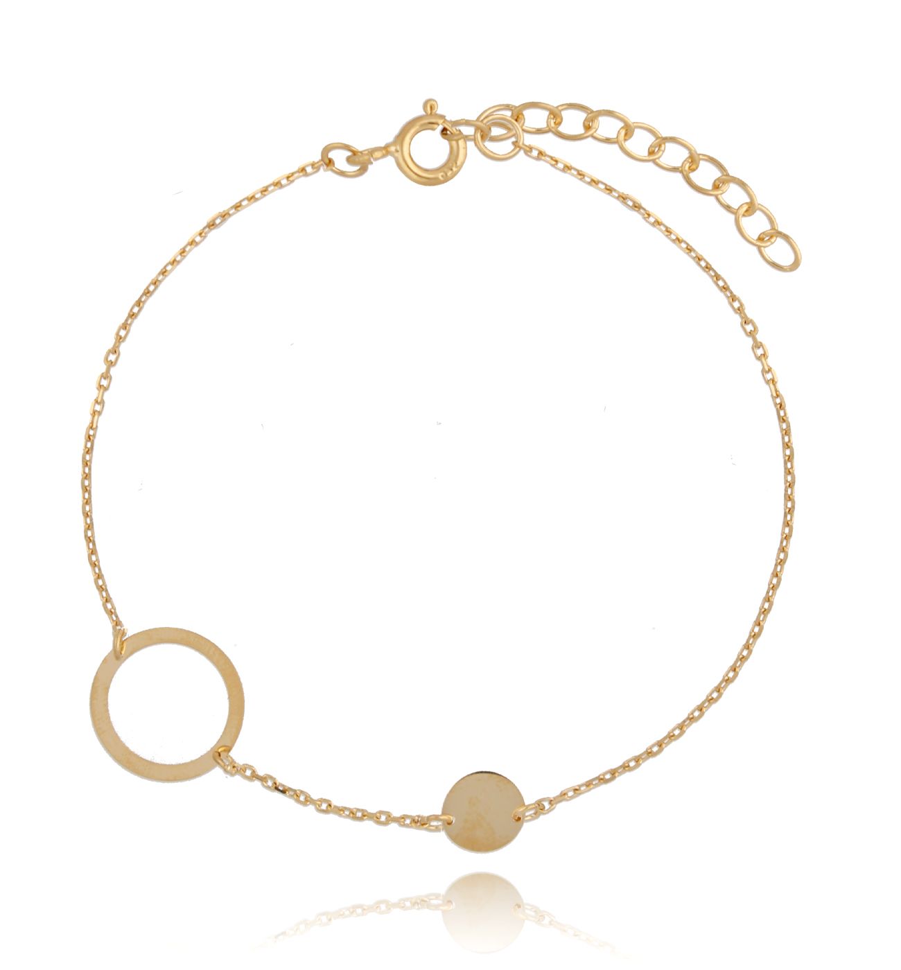 Bransoletka srebrna pozłacana Kathy BSE0128