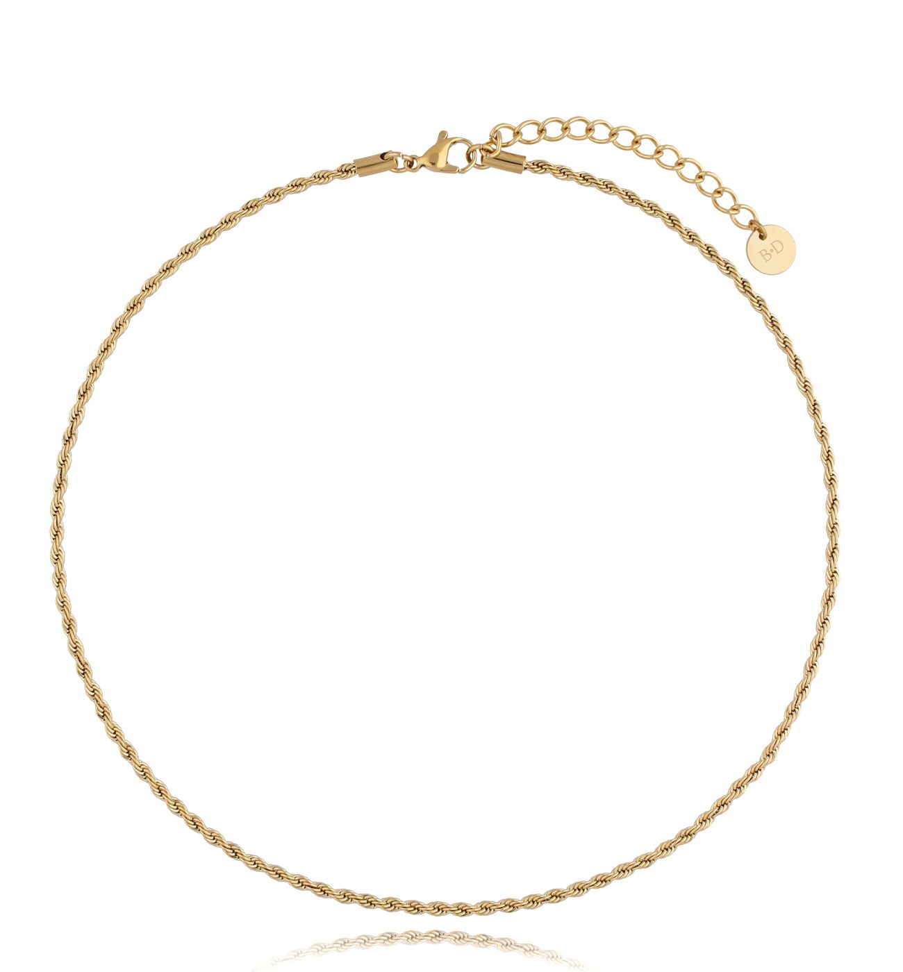 Naszyjnik złoty ze stali szlachetnej Ibbie 40 cm - By Dziubeka