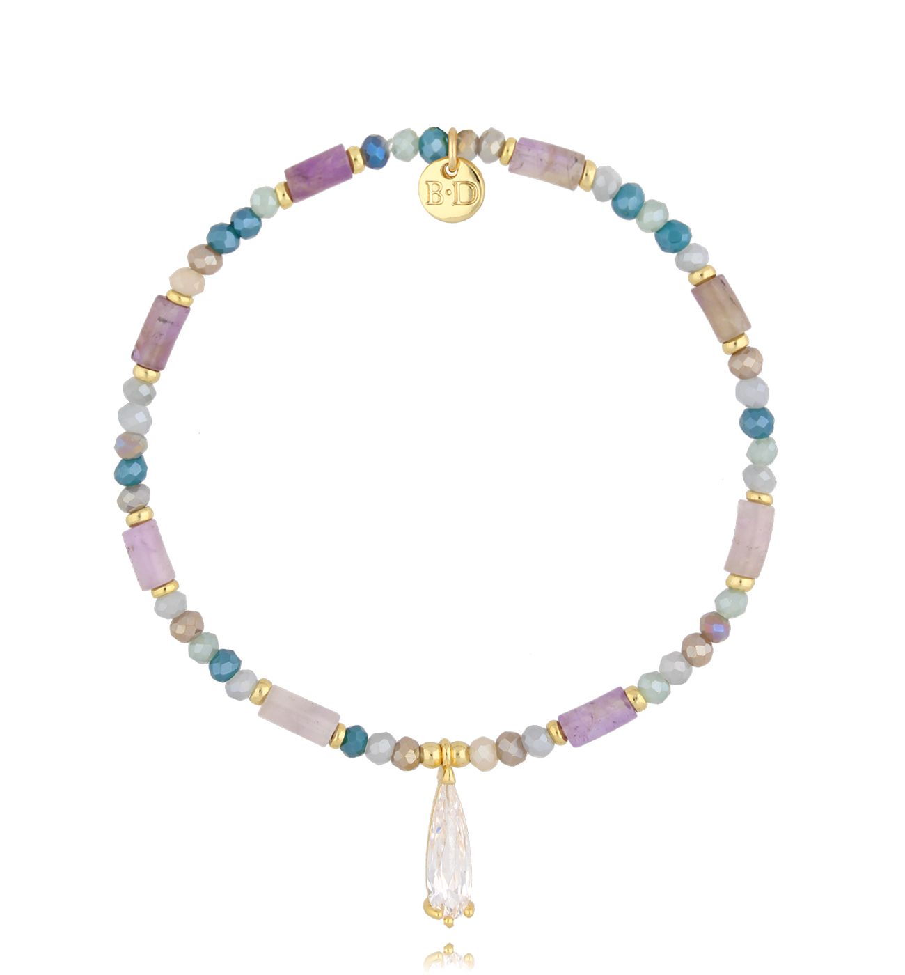 Bransoletka z ametystami Mockingbird BSC2069