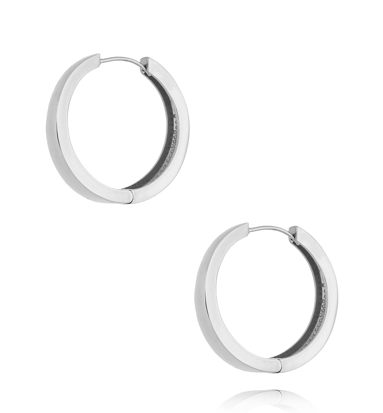 Kolczyki kółka srebrne duże Radiant Love - By Dziubeka