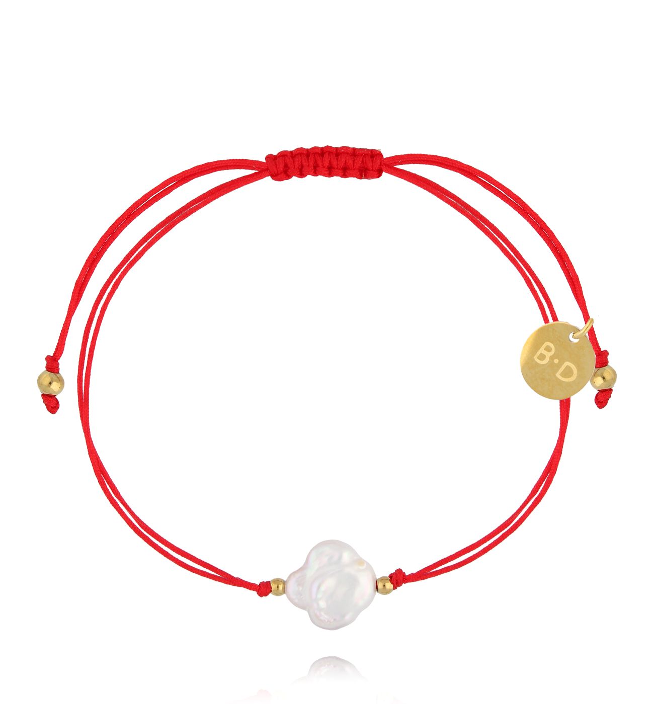 Bransoletka z czerwonym sznurkiem i koniczynką BGL1012