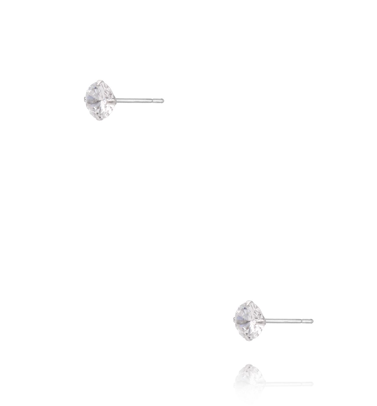 Kolczyki z dużą cyrkonią srebrne KCA0083