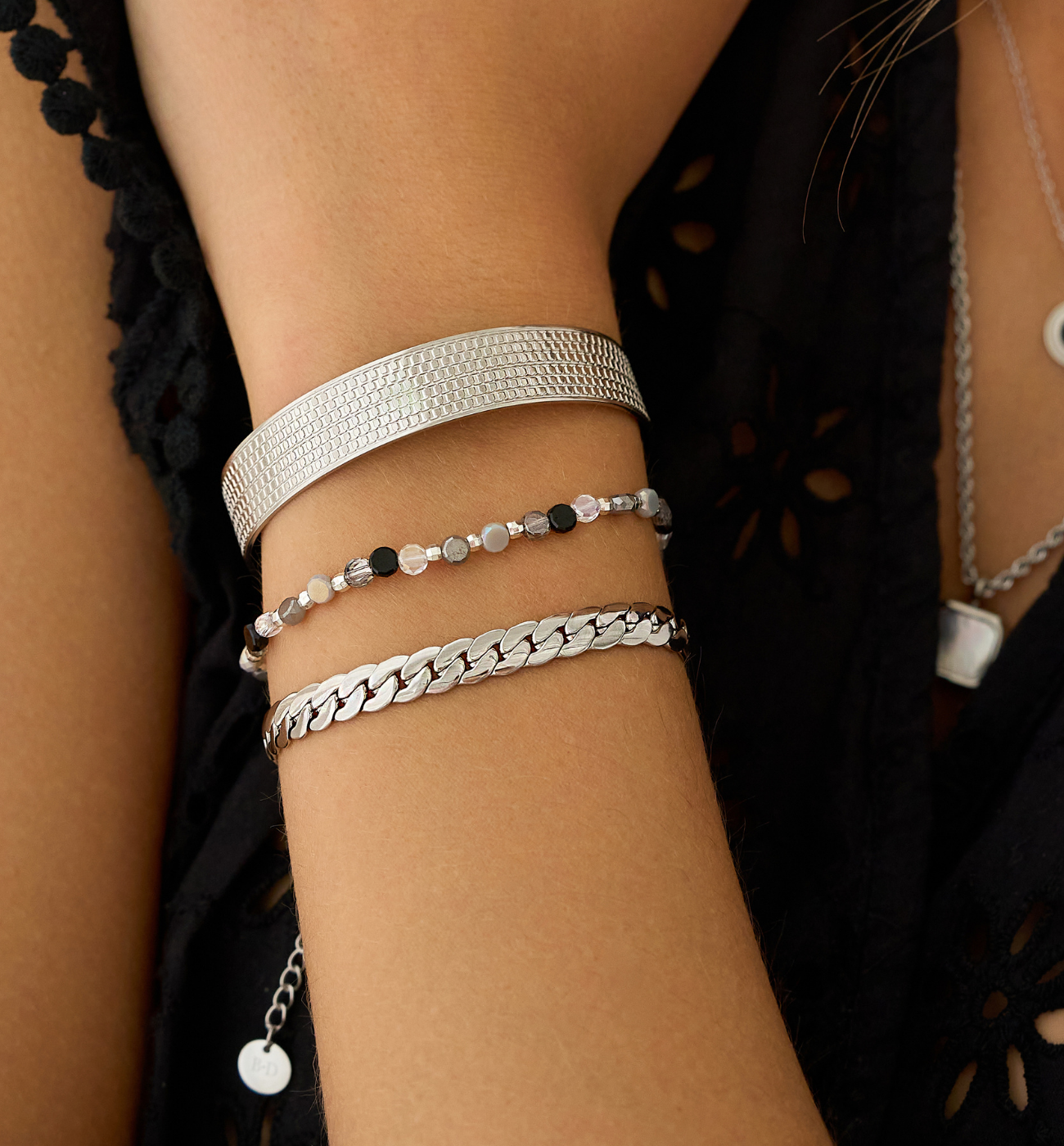 Zestaw srebrnych bransoletek Z0287