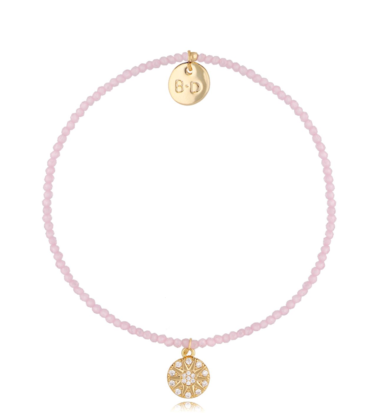 Bransoletka z różowymi cyrkoniami i zawieszką Lifestyle BTW1183