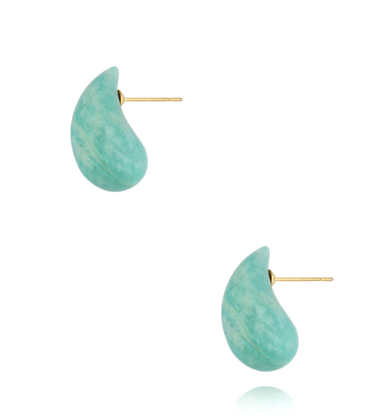 Kolczyki krople z amazonitu Nature's Tears KLB0074 - By Dziubeka