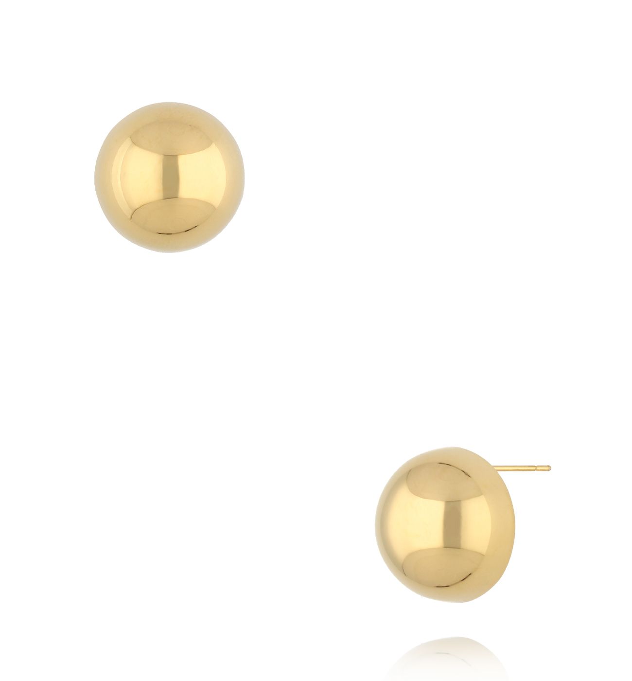 Kolczyki złote półkule duże City Glam KSA2391