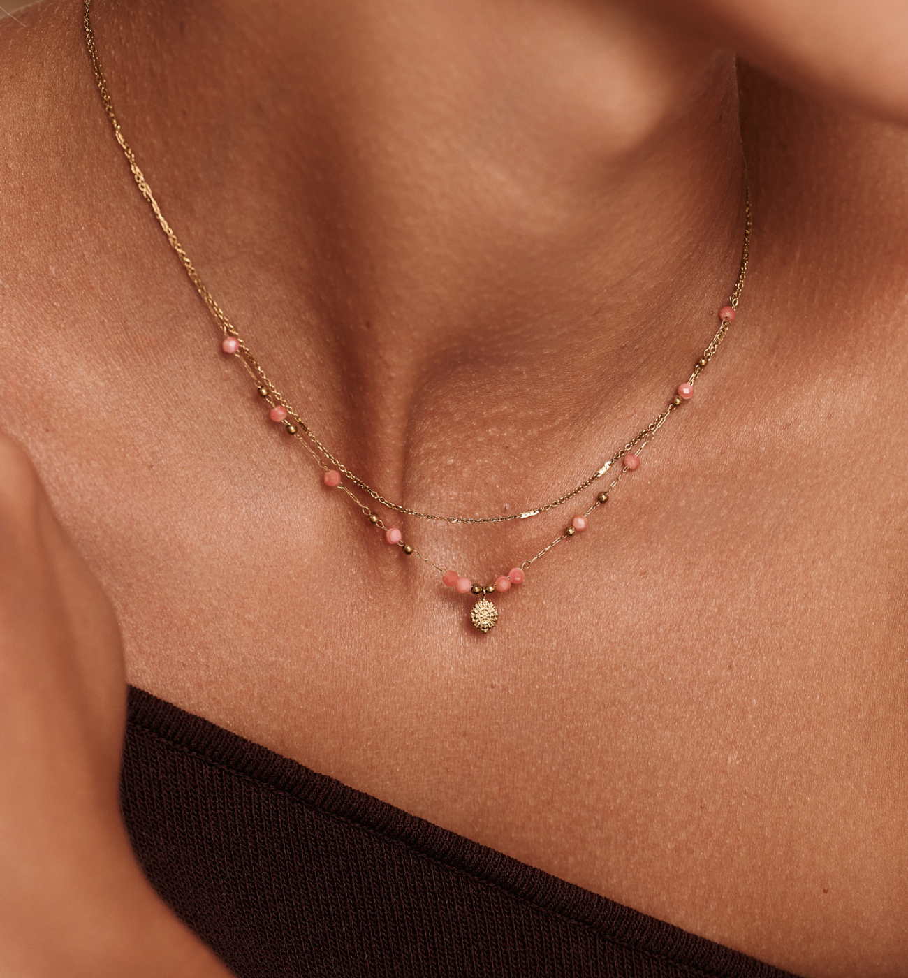 Naszyjnik z kamieniami słonecznymi NEA0023