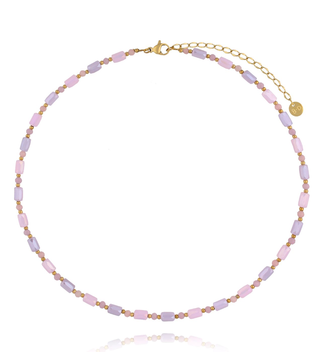 Naszyjnik pastelowy z kryształkami - By Dziubeka