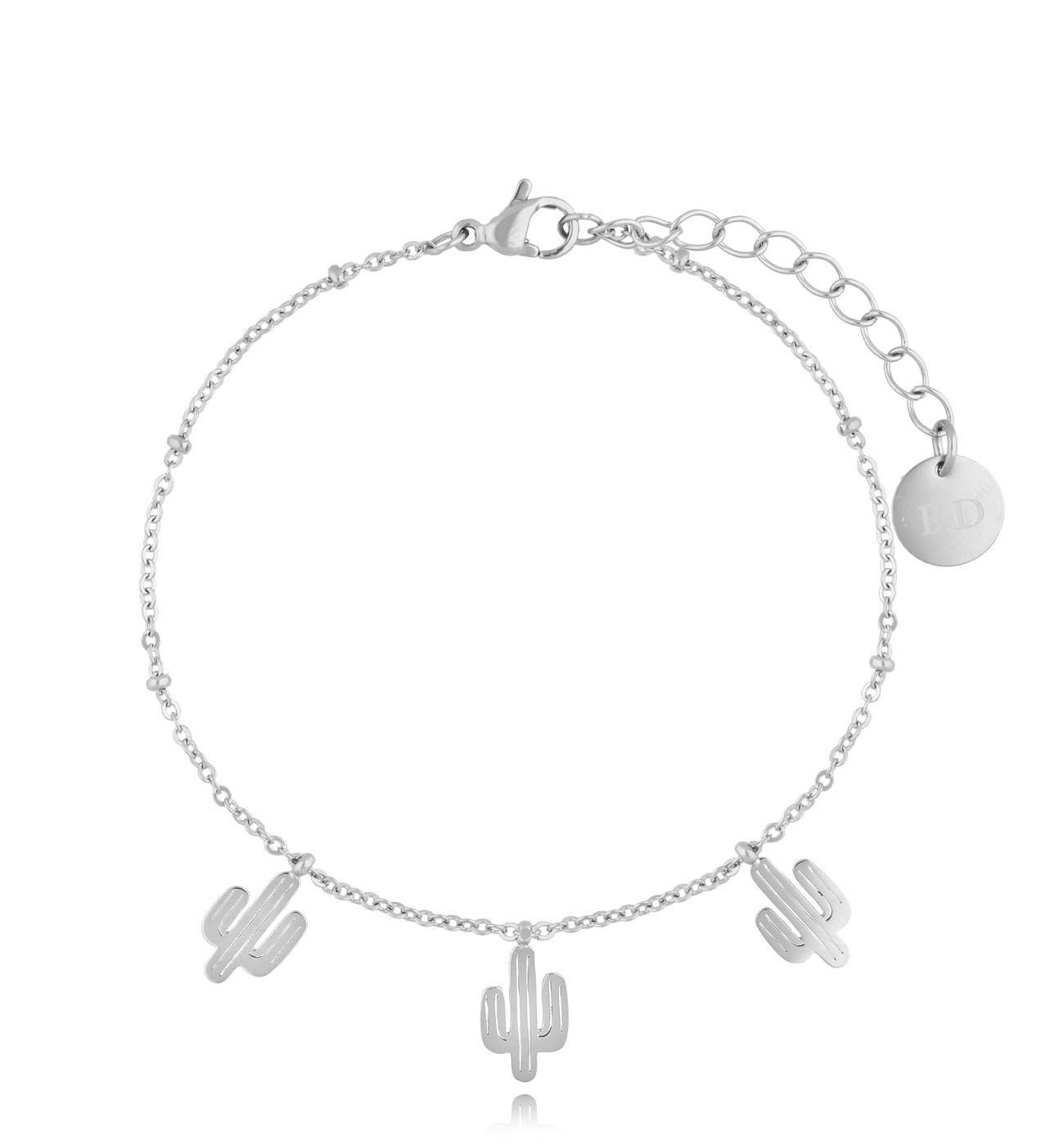 Bransoletka srebrna z kaktusami Serengeti BSA0524