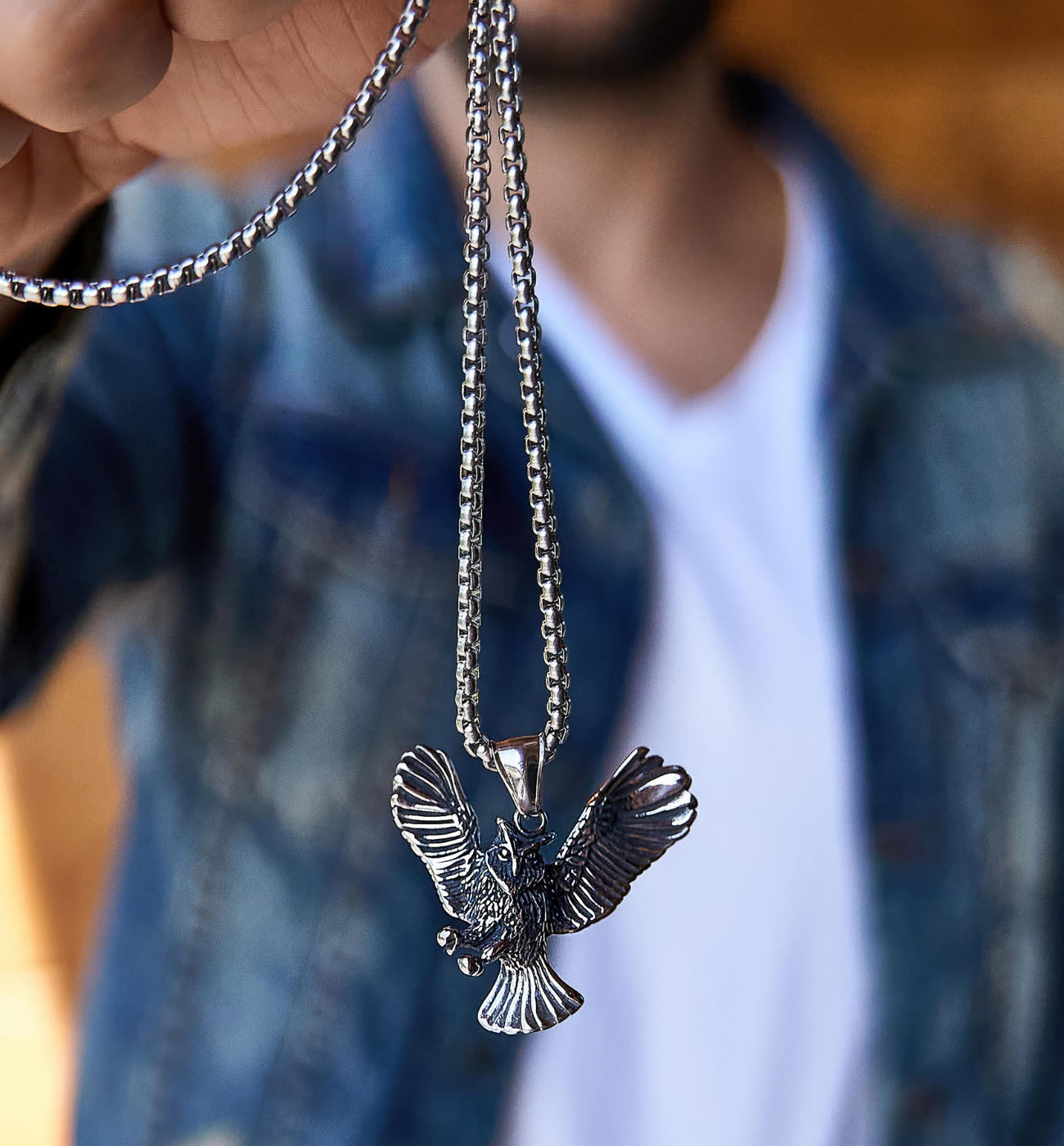 Naszyjnik męski z orłem Thorgrim NMITC0163