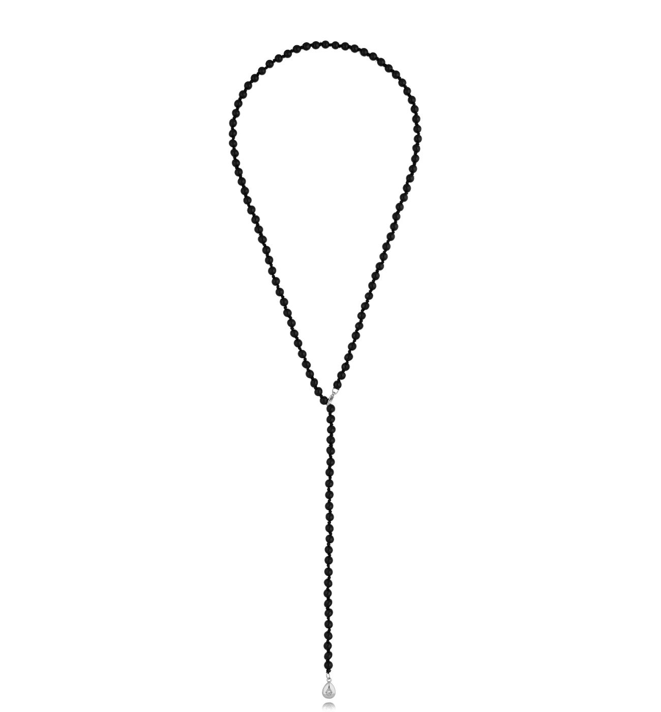 Naszyjnik z czarnymi agatami Renee NPA1226