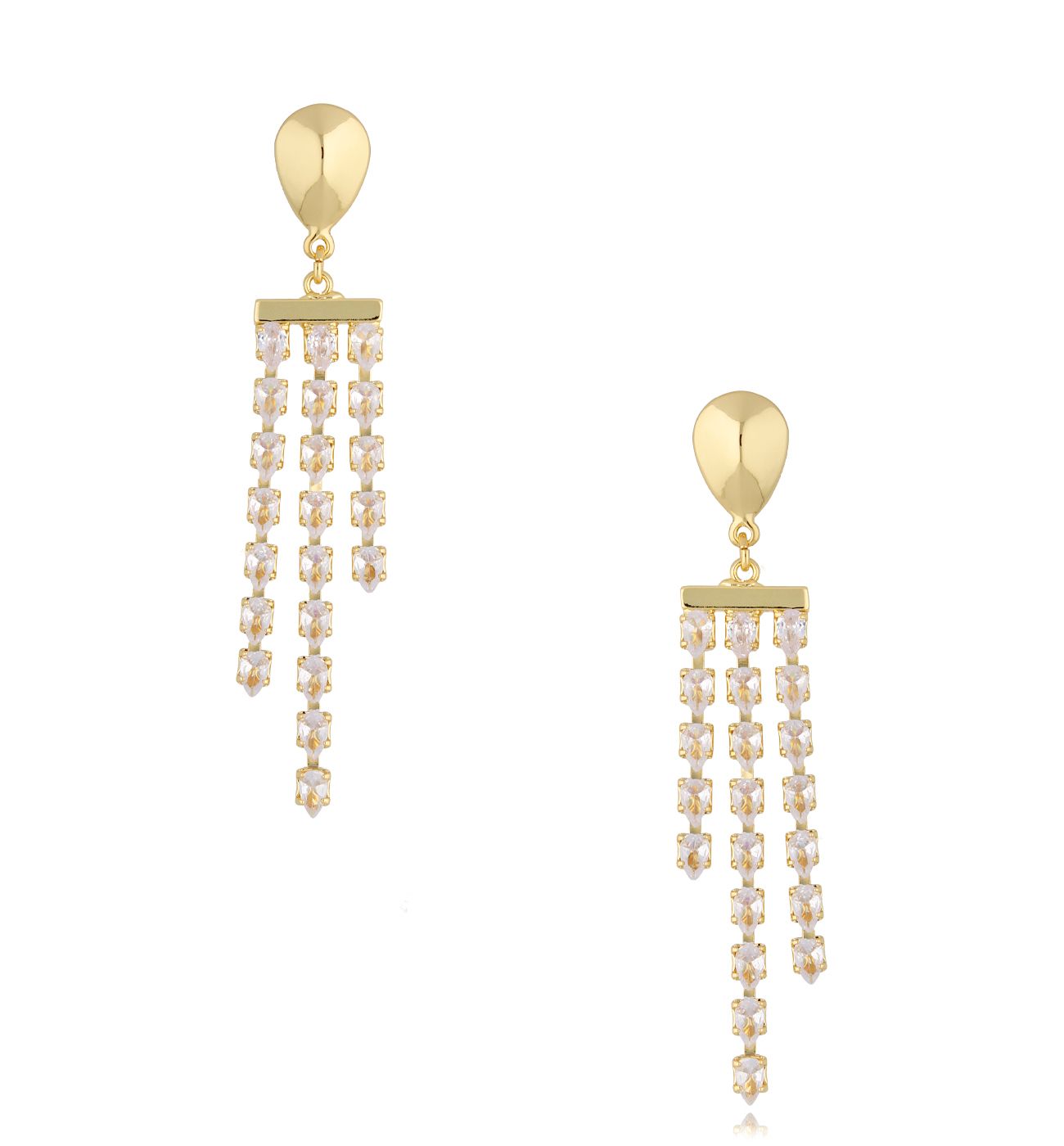 Kolczyki z transparentnymi kryształkami Christina - By Dziubeka