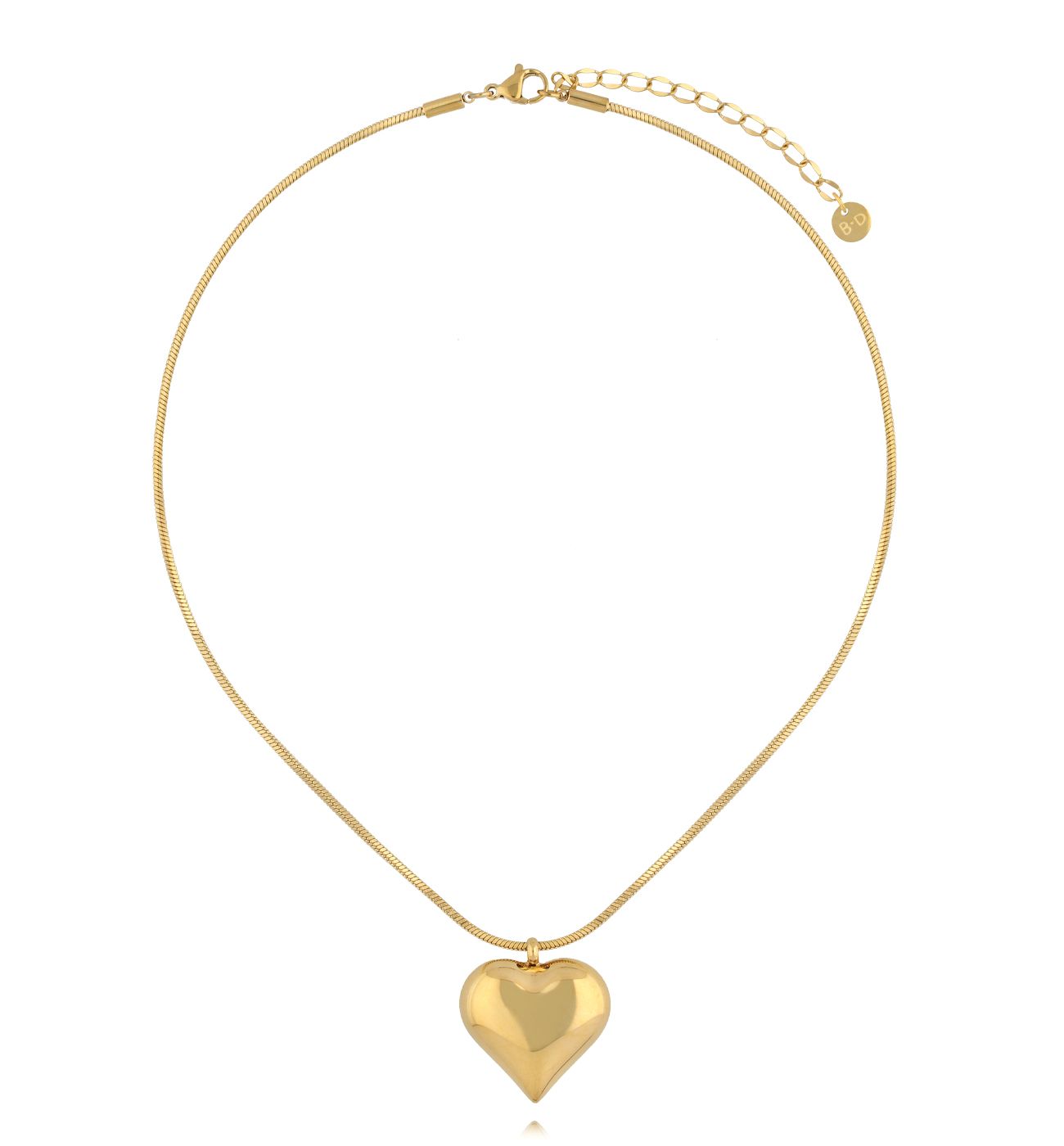 Naszyjnik z sercem złoty NSY0590 - By Dziubeka