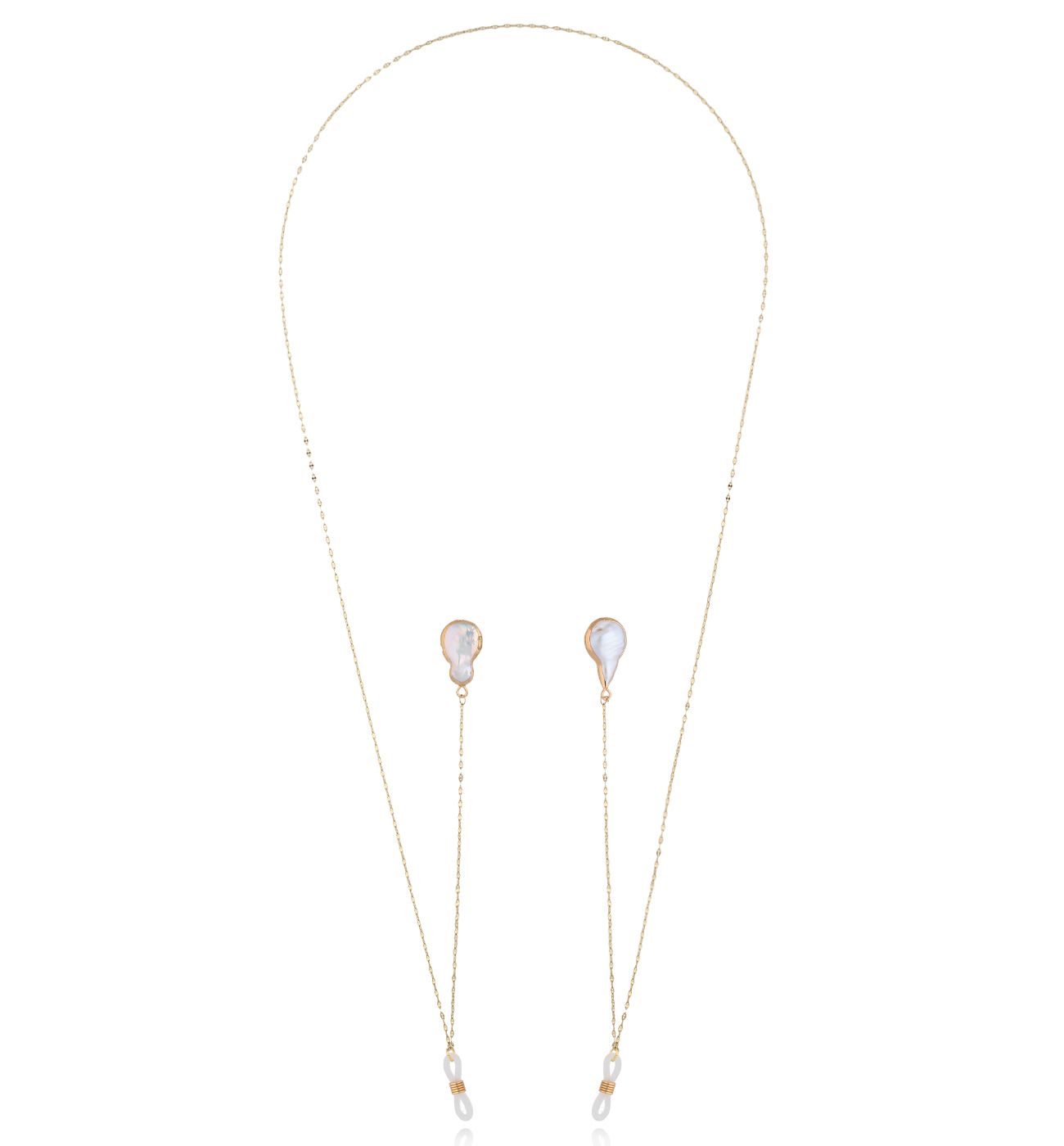 Łańcuszek do okularów z perłami Perle Dorate - By Dziubeka