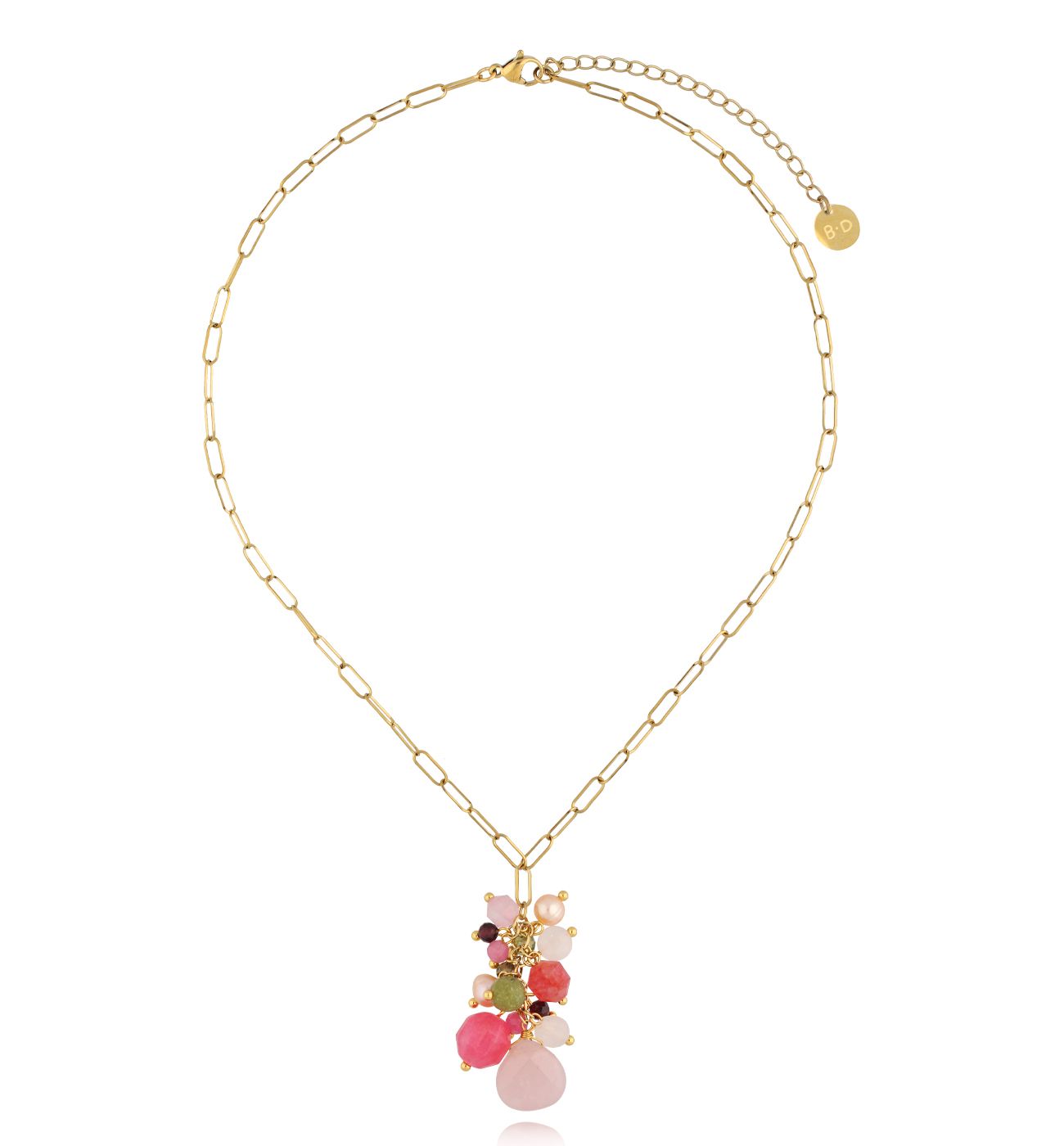 Naszyjnik z kamieniami różowy Island Elegance NPA1259