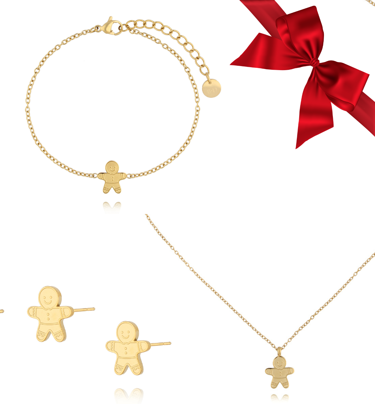 Zestaw Świąteczny z ciastkiem złoty ZS0004