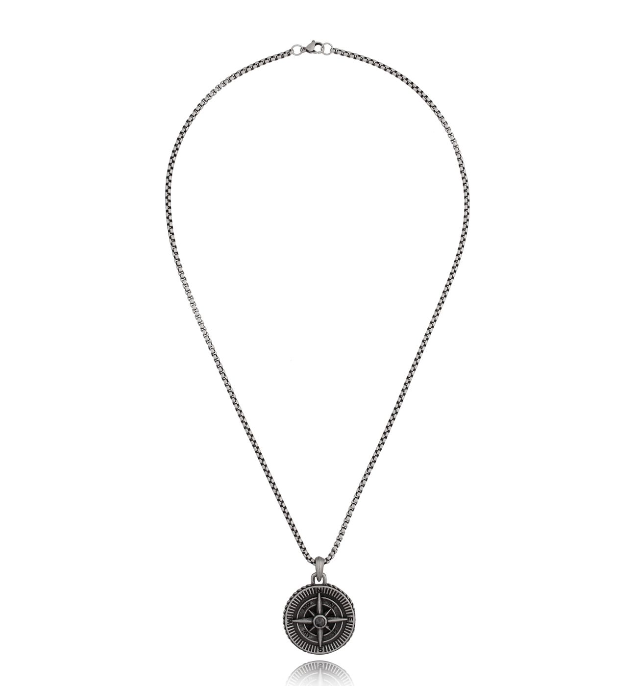 Naszyjnik męski z kompasem Long Journey NMITC0031