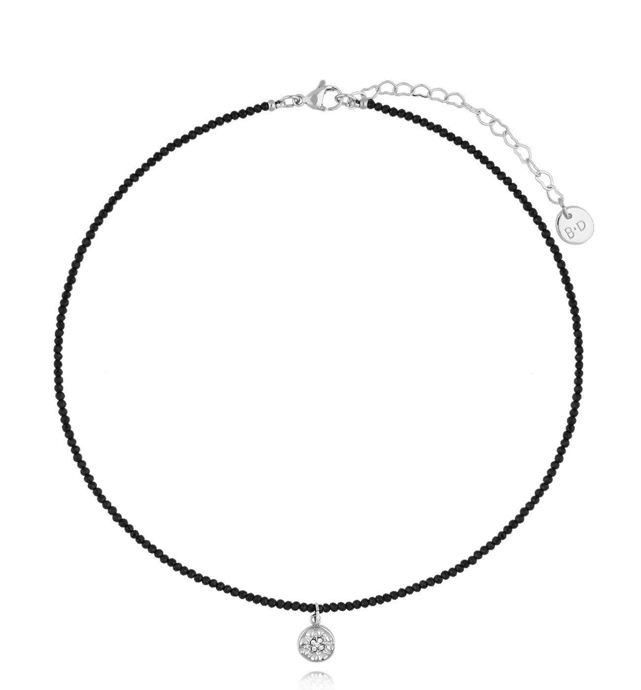 Naszyjnik z turmalinami i srebrną zawieszką - By Dziubeka