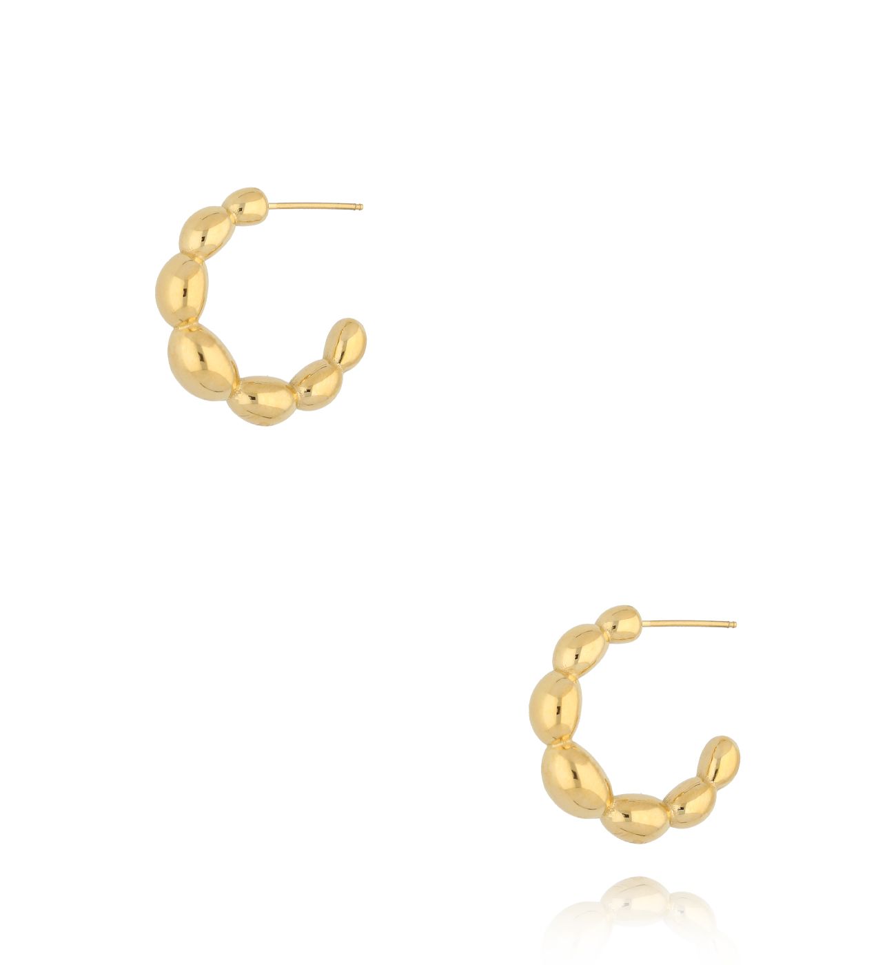 Kolczyki złote okrągłe Tomio - By Dziubeka