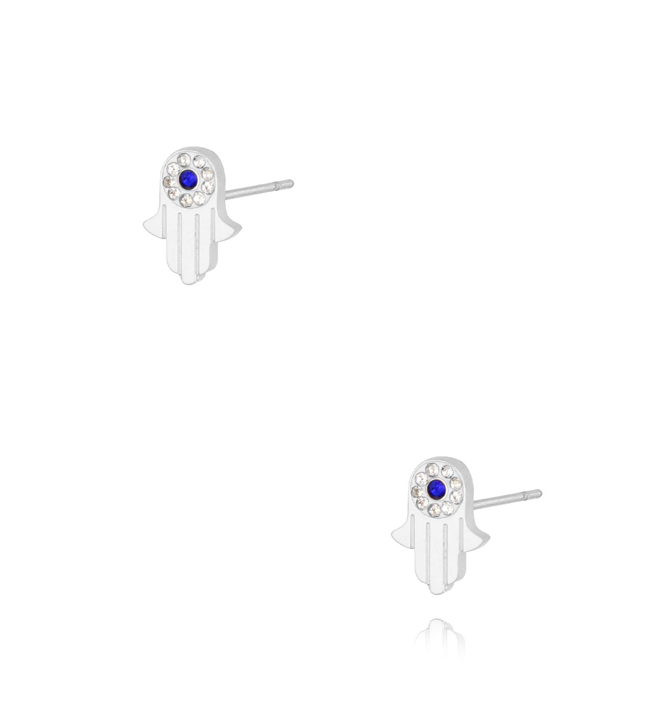 Kolczyki srebrne z ręką Fatimy Mini KSA1416