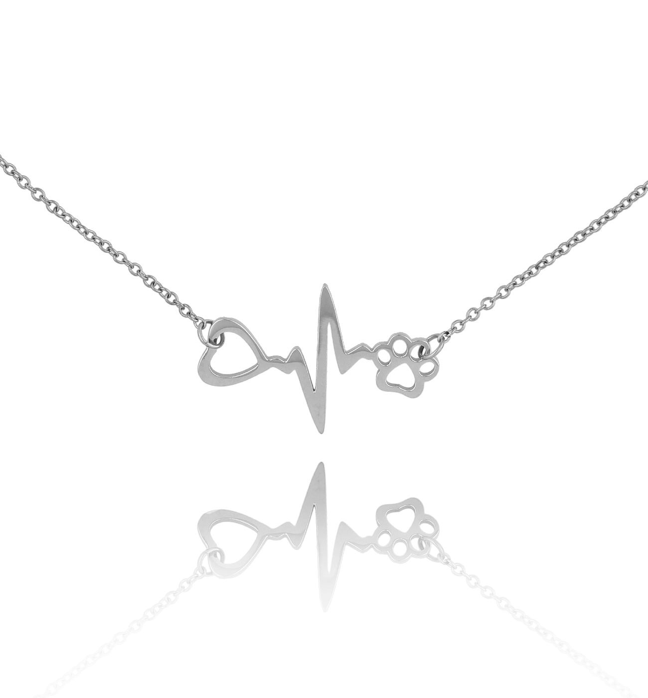 Naszyjnik srebrny linia życia ze stali szlachetnej NPS0001 - By Dziubeka