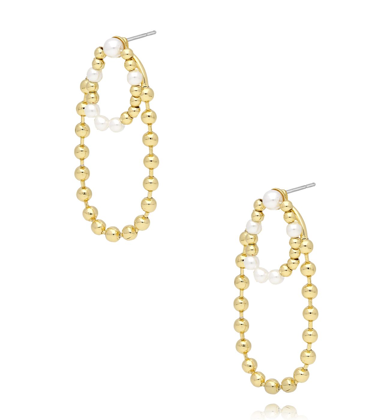 Kolczyki z kuleczkami złote KLU0033 - By Dziubeka