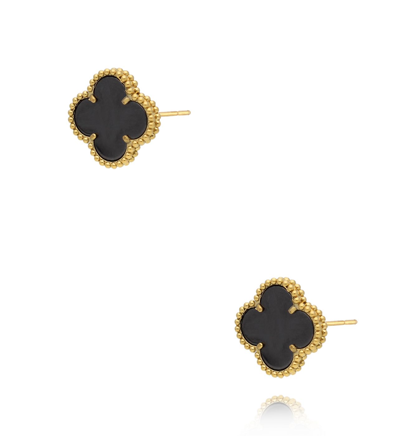 Kolczyki z czarnymi koniczynkami KSY0315