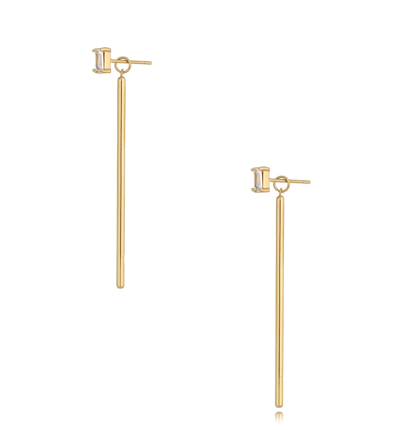 Kolczyki patyczki złote Mariko - By Dziubeka