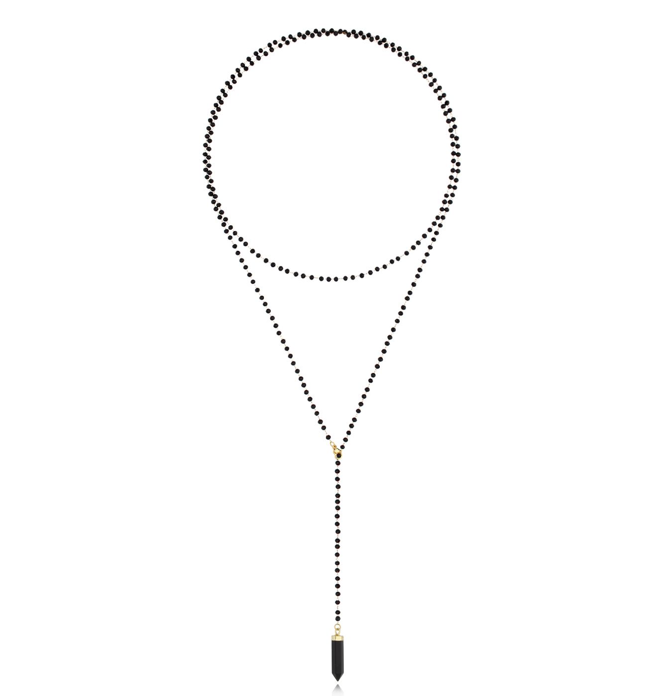 Naszyjnik czarny z kryształkami Timeless Grace NPA1182