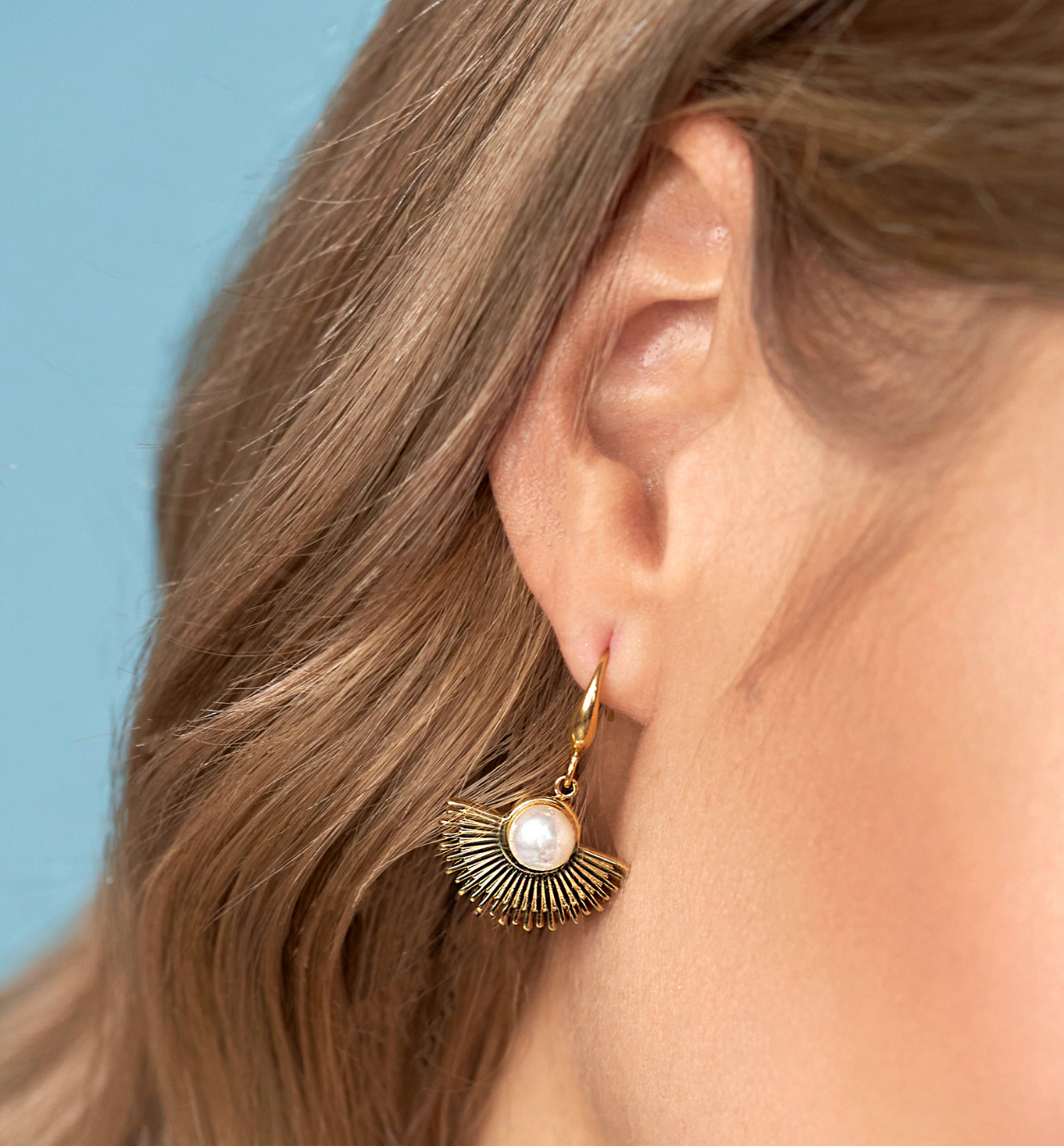 Kolczyki złote z perłą Japan - By Dziubeka