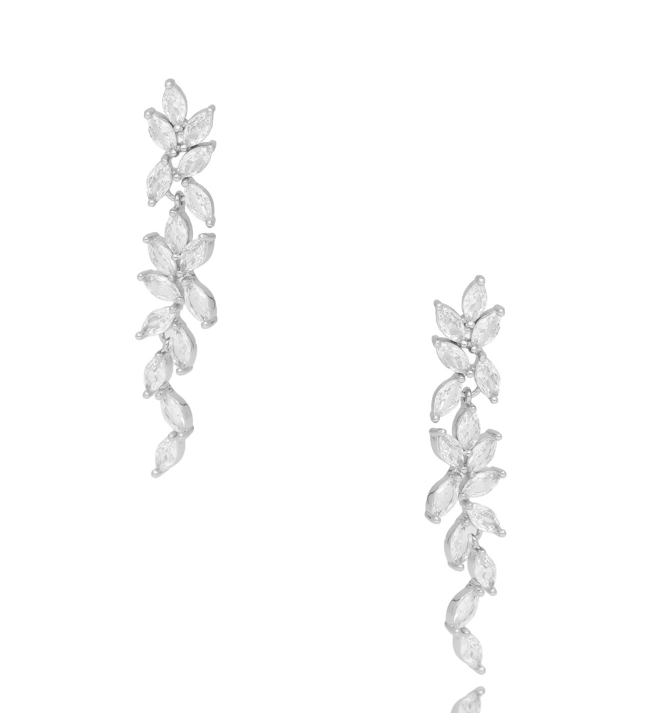 Kolczyki srebrne transparentne Ivanete KSS1613