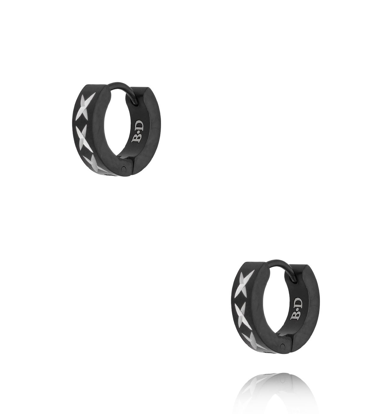 Kolczyki czarne okrągłe Issaka 050 - By Dziubeka