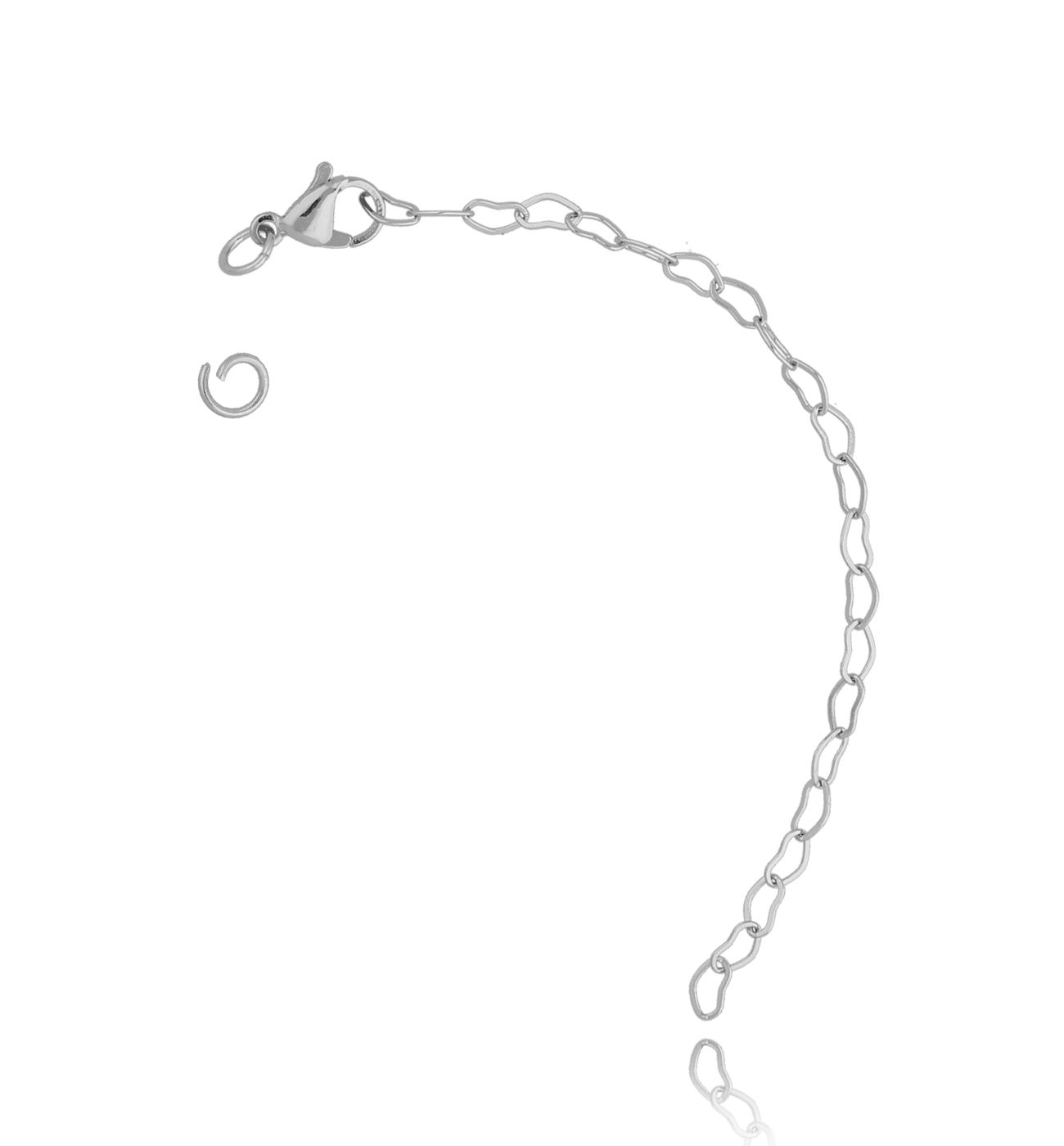 Łańcuszek przedłużający srebrny - 6 cm - By Dziubeka