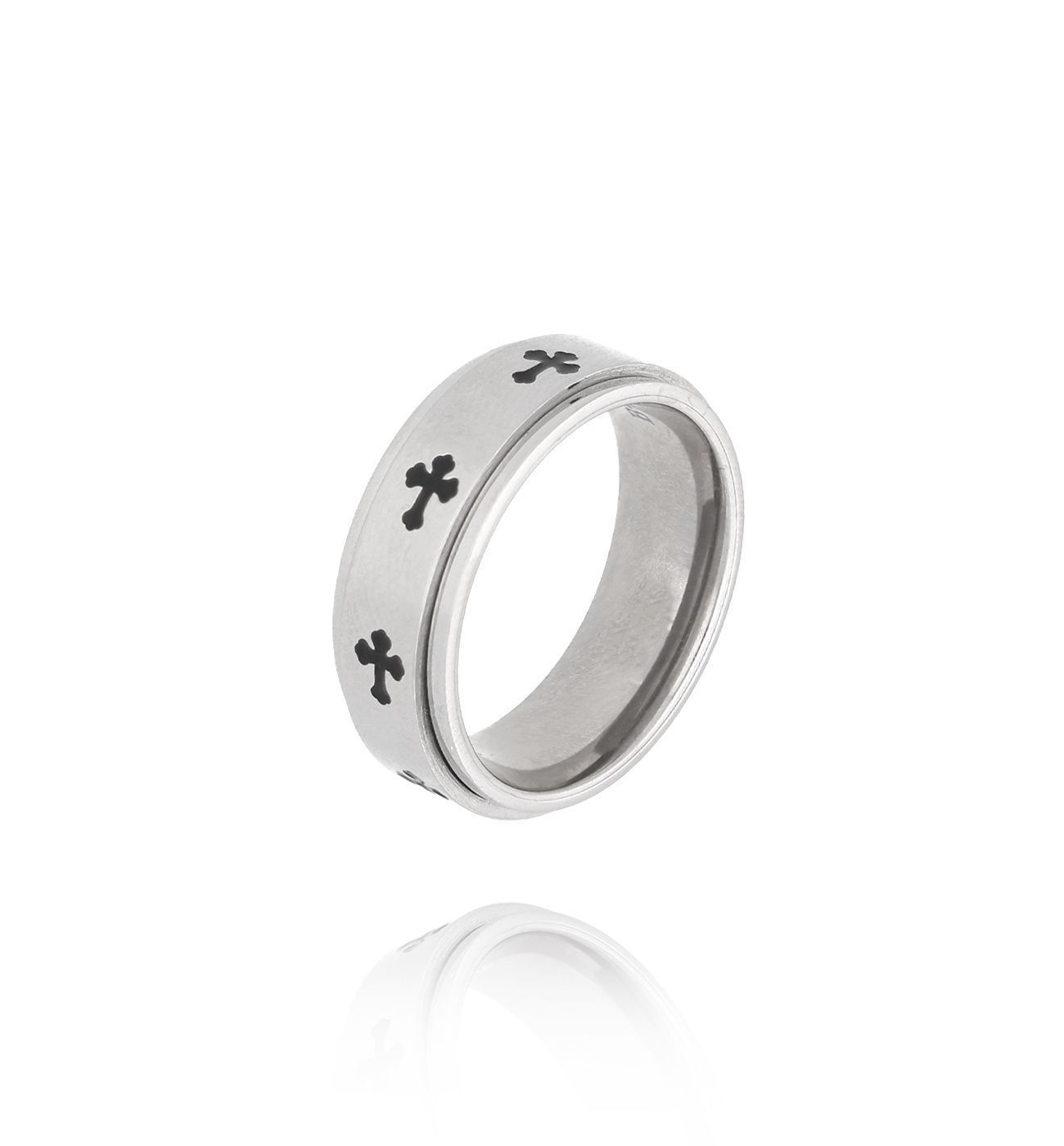 Pierścionek męski z krzyżykami Erlend PMITC0047 - By Dziubeka